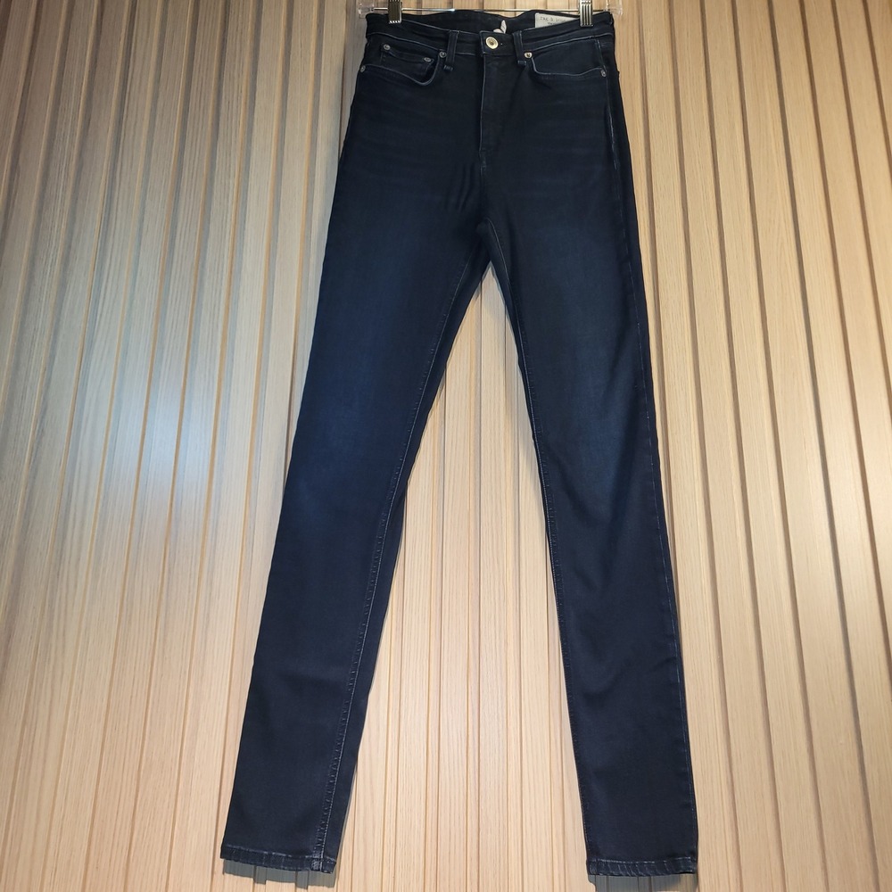 Rag & Bone Nina High-Rise Skinny Jeans Dark Indigo Wash Size 27 Made in USA